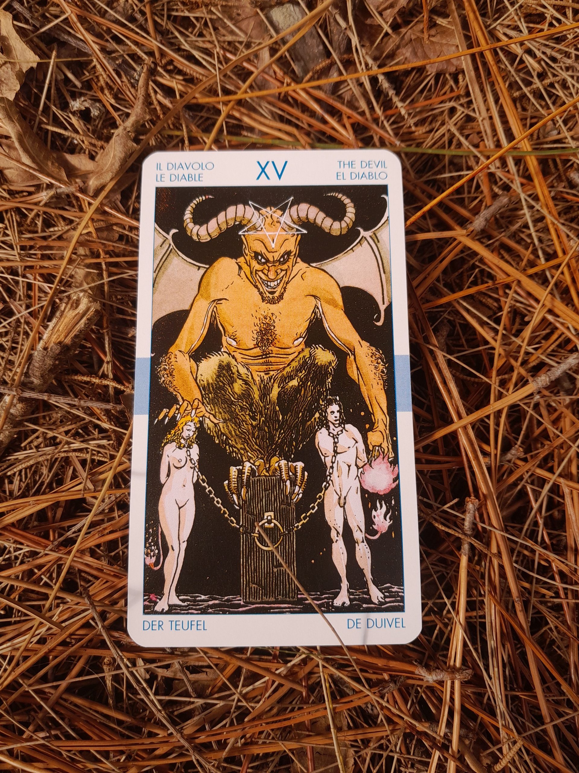 Le diable tarot révélant les blocages