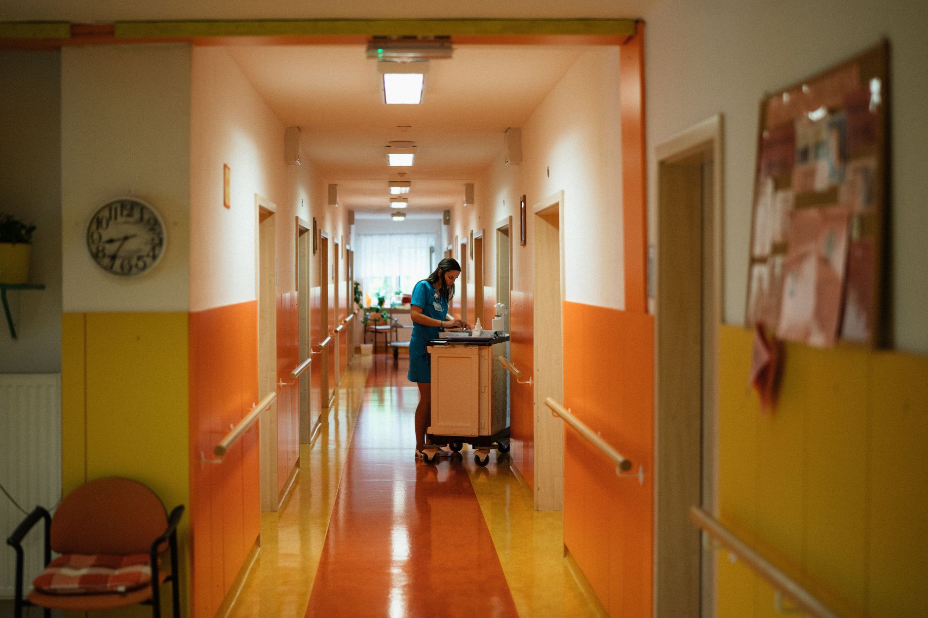 Couloir menant au service de radiologie