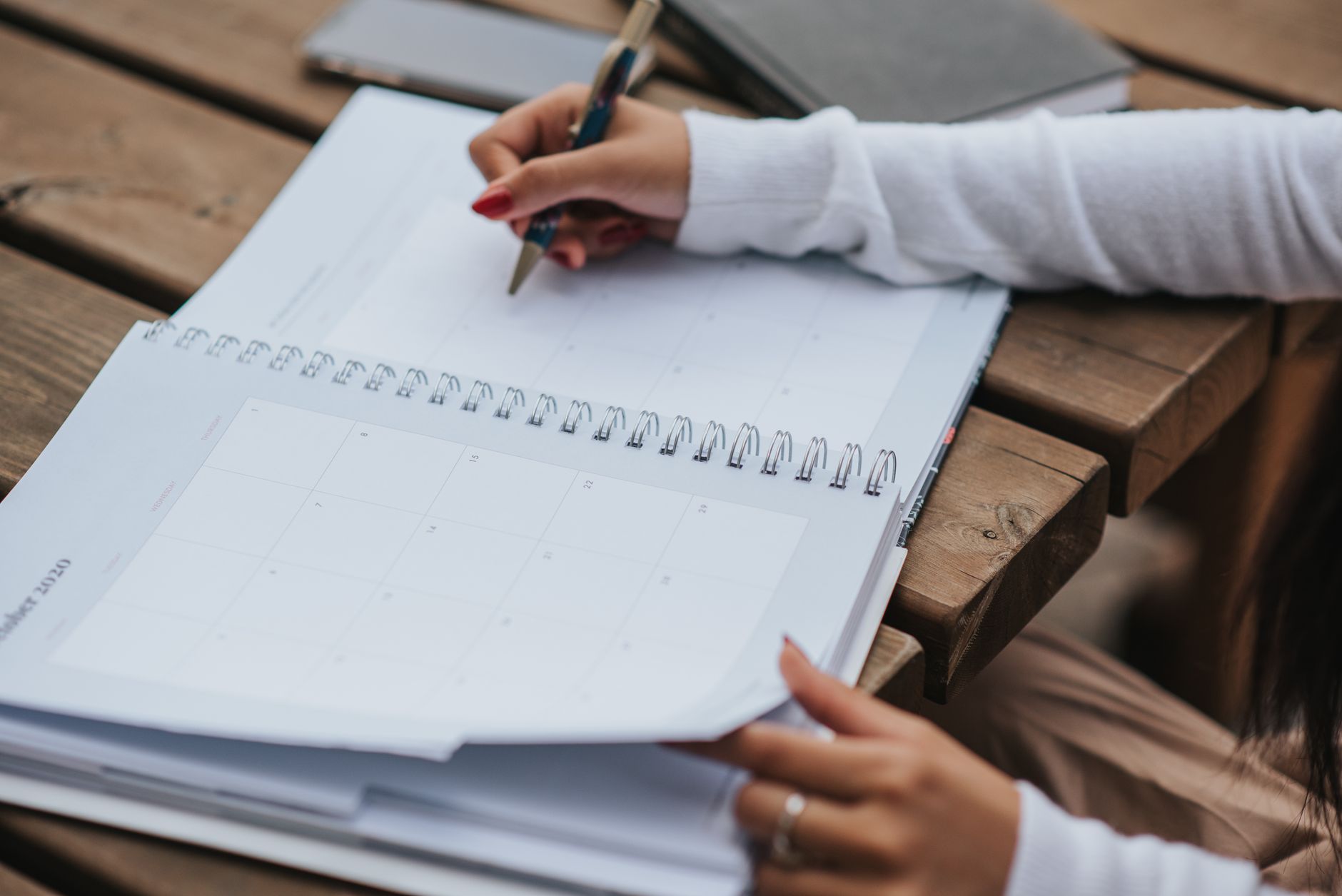 Carnet et calendrier pour suivre son cycle menstruel